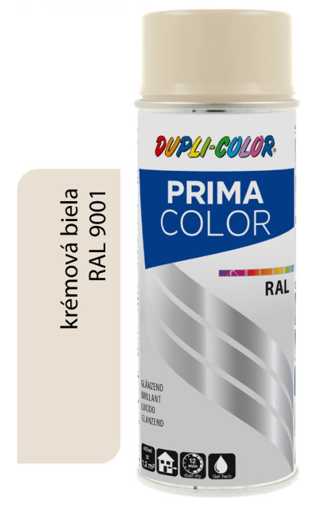 DUPLI COLOR PRIMA SPRAY RAL 9001 KRÉMOVÁ BIELA 400ML LESK