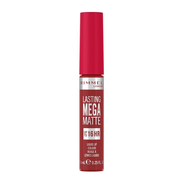 Rimmel Lasting Mega Matte 16H tekutý rúž 500 Fire Starter, 7,4 ml