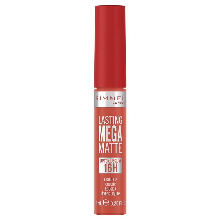 Rimmel Lasting Mega Matte 16H tekutý rúž, 600 Coral Sass, 7,4 ml