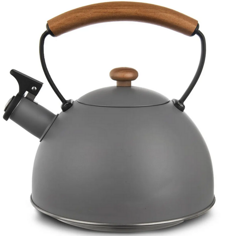 ČAJNÍK NEREZ WOODEN 2.9L PÍŠŤALKA