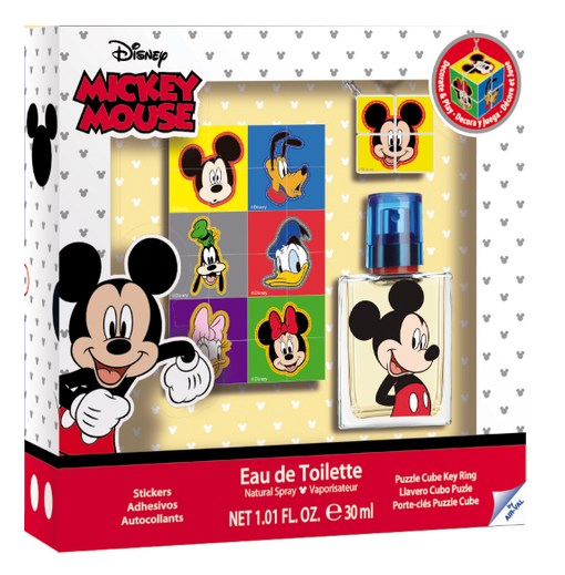 KAZETA DETSKÁ MICKEY TOALTNÁ VODA 30ML + SAMOLEPKY + PRÍVESOK NA KĽÚČE