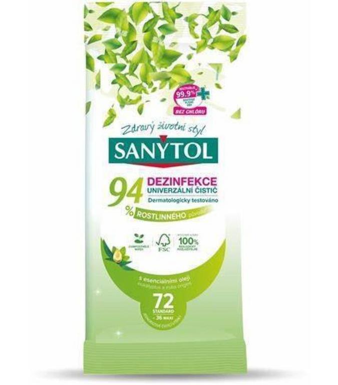 Sanytol Dezinfekčné utierky Eko Maxi, 36 ks