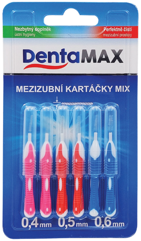 DENTAMAX MEDZIZUBNÉ KEFKY MIX VEĽKOSTÍ 6ks