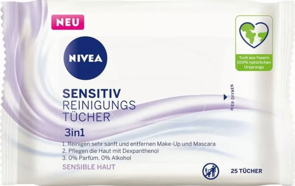 NIVEA ODLIČOVACIE OBRÚSKY SENSITIVE 25KS