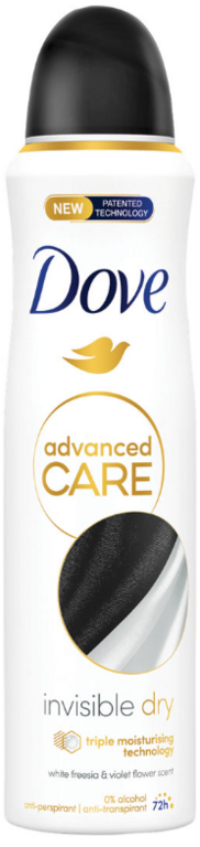 DOVE ADVANCED WOMEN INVISIBLE DRY DEOSPRAY 150ML