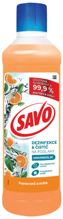 SAVO BEZ CHLÓRU NA PODLAHY POMARANČ A MÄTA 1L