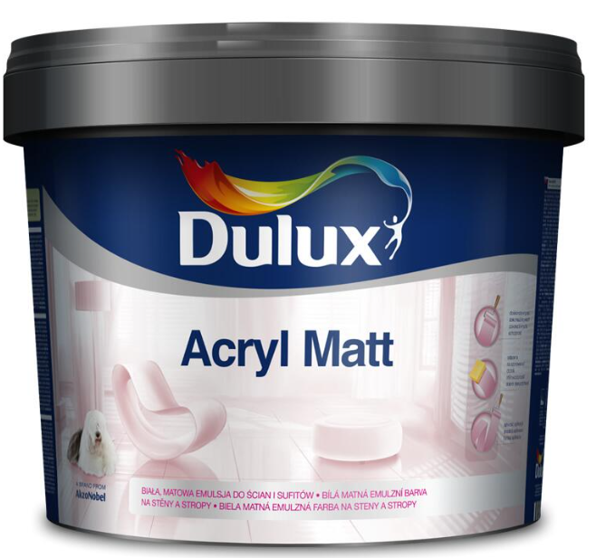 DULUX ACRYL MATT INTERIÉROVÁ FARBA 3L