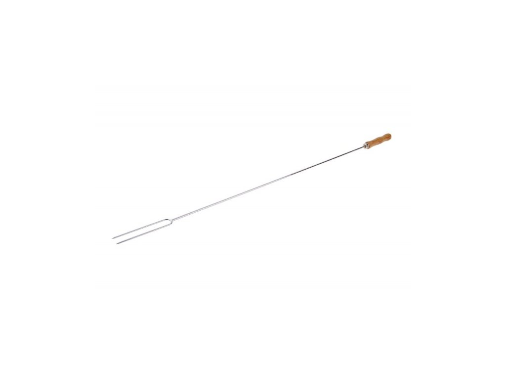 Napichovacia grilovacia ihla s drevenou rukoväťou, 100 cm
