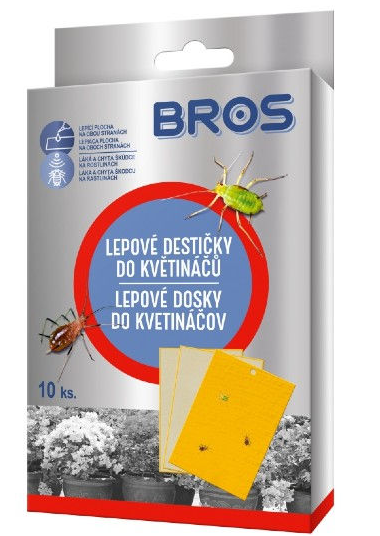 BROS ŽLTÉ LEPOVÉ DOSKY DO KVETINÁČOV 10KS