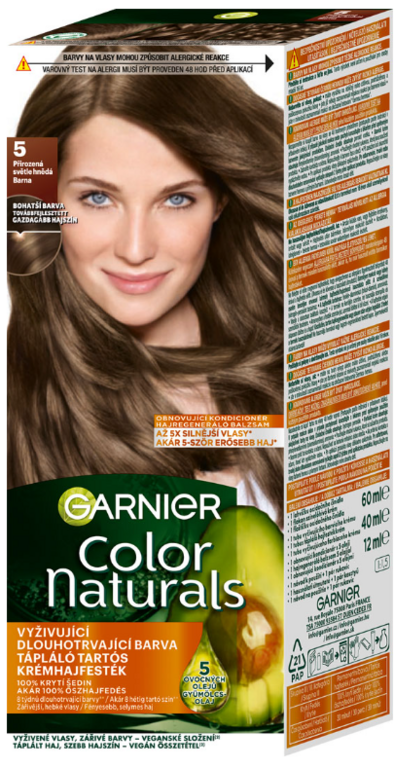 GARNIER COLOR NATURALS PERMANENTNÁ FARBA NA VLASY PRIRODZENÁ SVETLO HNEDÁ 5