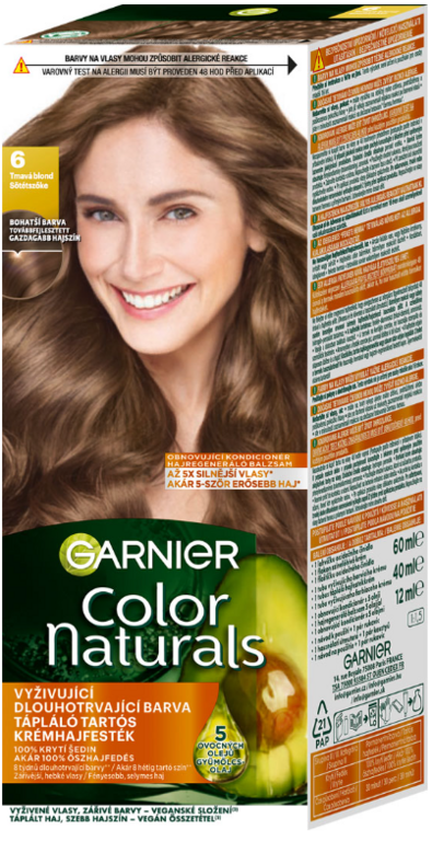 GARNIER COLOR NATURALS PERMANENTNÁ FARBA NA VLASY TMAVÁ BLOND 6