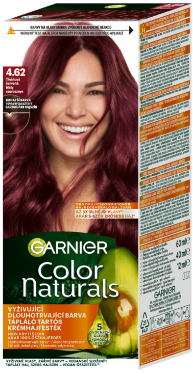 GARNIER COLOR NATURALS PERMANENTNÁ FARBA NA VLASY ČEREŠŇOVÁ ČERVENÁ 4.62