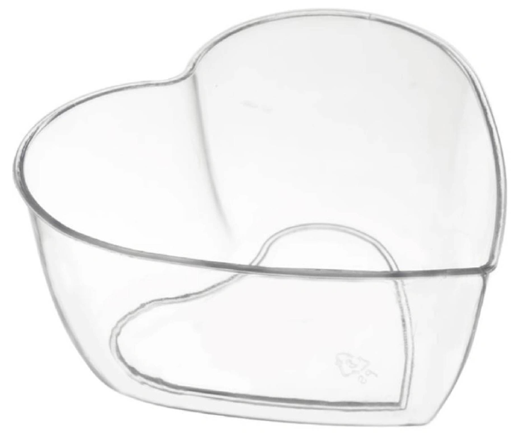 POHÁRIK NA DEZERTY SRDCE PLAST 0,12 L 6 KS