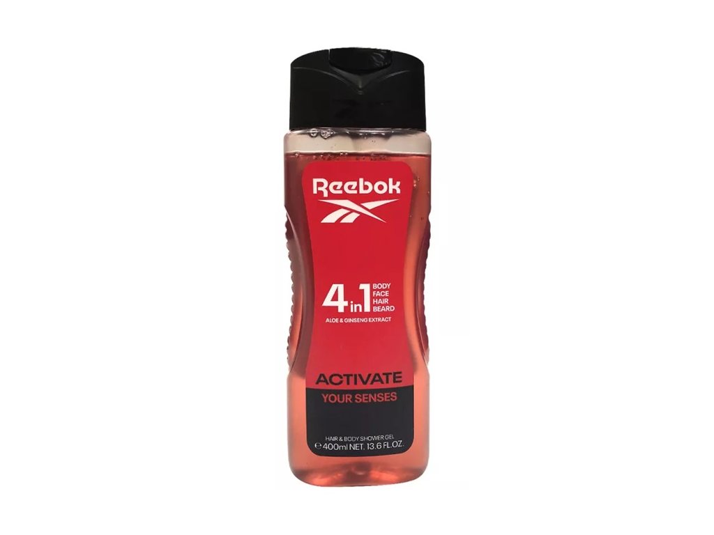 Reebok Activate Your Senses 4in1 sprchový gél pre mužov, 400 ml