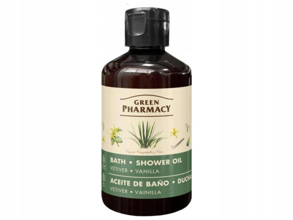 Green Pharmacy Olej do kúpeľa a sprchy Vetiver a Vanilka, 250 ml