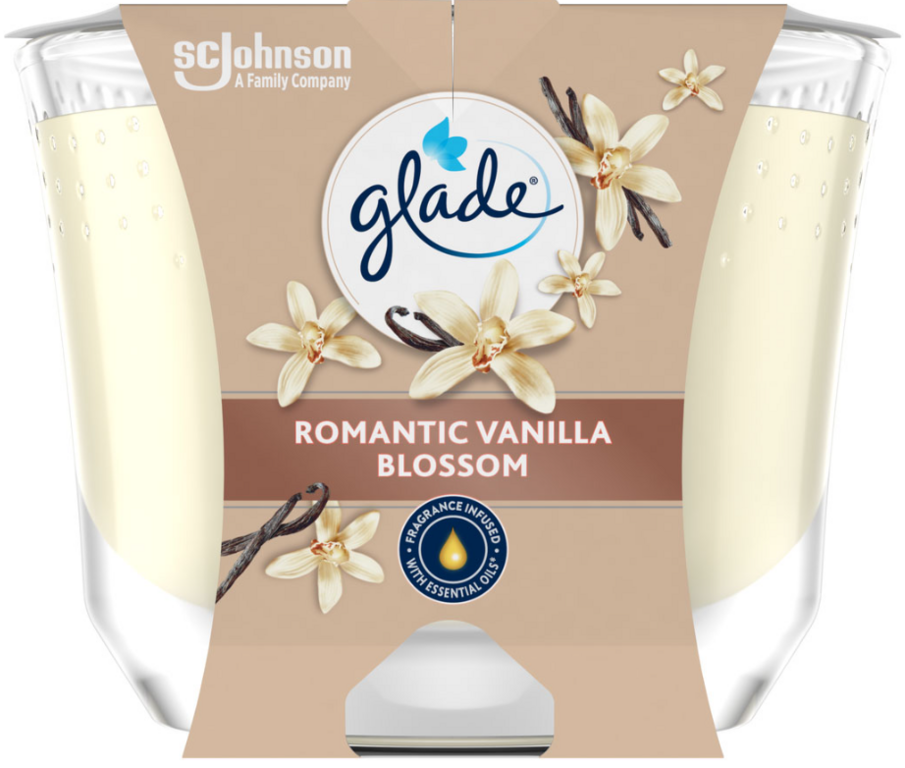 GLADE MAXI SVIEČKA ROMANTIC VANILLA BLOSSOM 204G