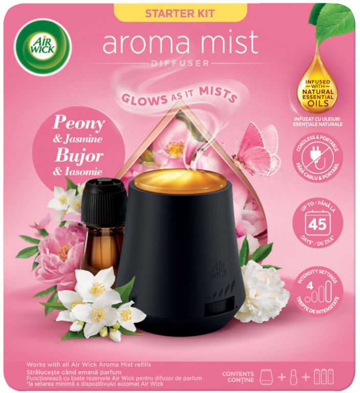 AIR WICK VAPORIZÉR A NÁPLŇ PIVONKA A JASMÍN 20ML
