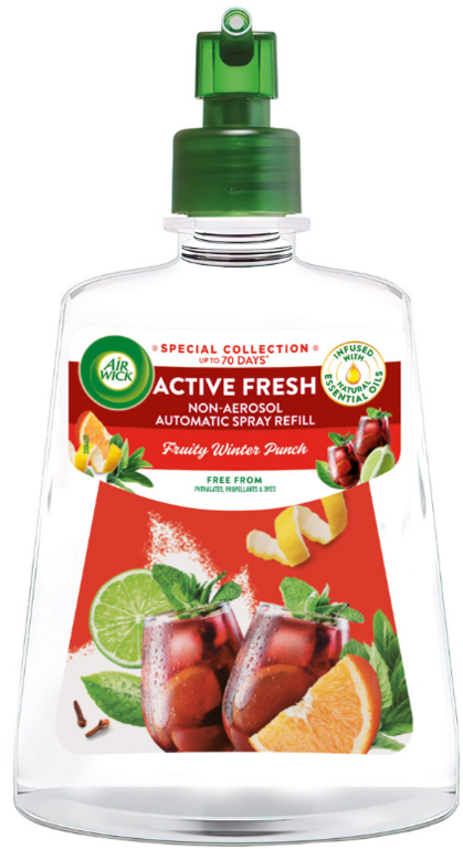 AIR WICK ACTIVE FRESH DO AUTOMATICKÉHO DIFUZÉRA NÁHRADNÁ NÁPLŇ ZIMNÝ PUNČ 228ML