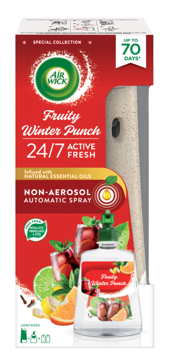 AIR WICK ACTIVE FRESH DIFUZER STROJČEK FRUITY WINTER PUNCH 24/7 228ML