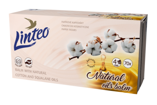 LINTEO VRECKOVKY BOX NATURAL OILS BALZAM 4 VRSTVOVÉ 70KS