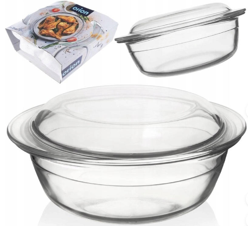 PEKÁČ BROSIL SKLO OKRÚHLY PRIEMER 23 CM 26,5 X 11 CM VEKO