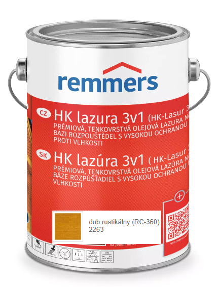 REMMERS HK LAZÚRA 3V1  DUB RUSTIKÁLNY 2,5L