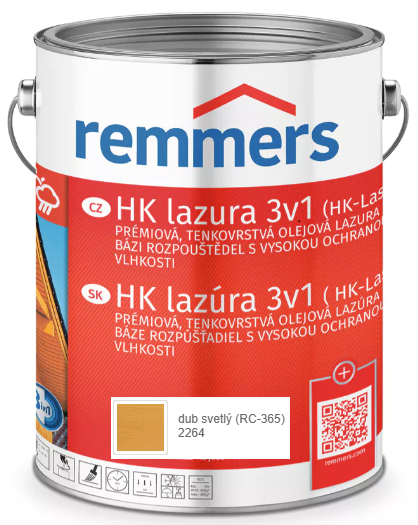 REMMERS HK LAZURA 3V1 DUB SVETLÝ 2,5L