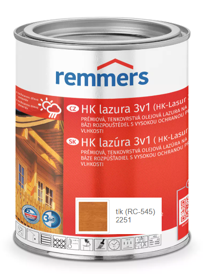 REMMERS HK LAZÚRA 3v1 TEAK  0,75L