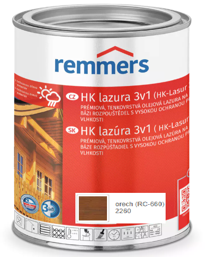 REMMERS HK LAZÚRA 3V1 ORECH 0,75L