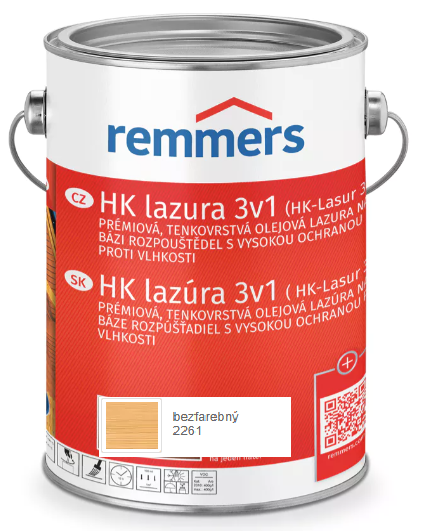 REMMERS HK LAZÚRA 3V1 BEZFAREBNÁ  2,5L