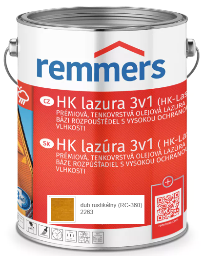 REMMERS HK LAZURA 3V1 DUB RUSUSTIKÁLNY 5L