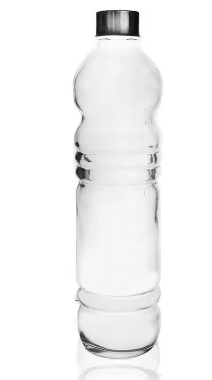 FĽAŠA SKLO/KOV VIEČKO 1,1L