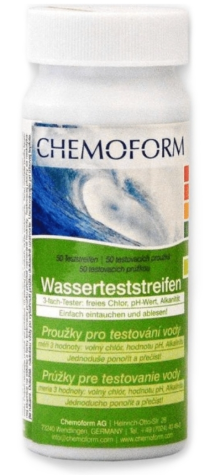 CHEMOFORM TESTER PRÚŽKY PH,CHLÓR ALKALINIT 50KS