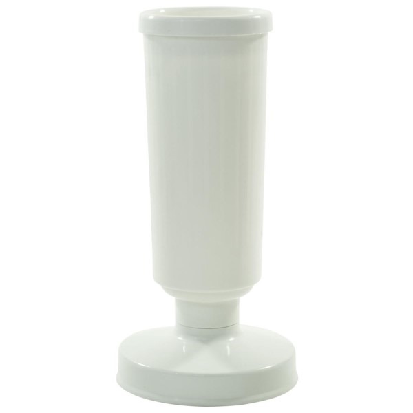 Váza na hrob so záťažou, biela, 30 cm