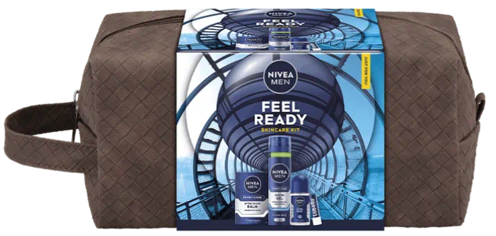 KAZETA NIVEA FEEL READY BALZÁM PO HOLENÍ 100ML + GÉL NA HOLENIE 200ML + ROLL ON 50ML + LABELO