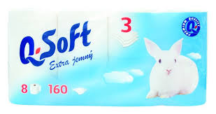 Q SOFT TOALETNÝ PAPIER BIELY 3 VRSTVOVÝ 8 KS