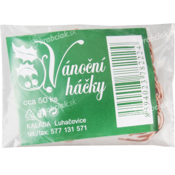 HÁČIKY NA STROMČEK MEDENÉ 50 KS