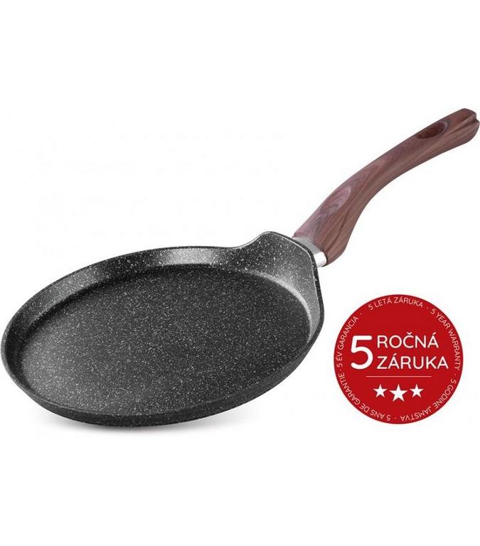 MagicHome Panvica na palacinky Black Marble Line, 25 cm