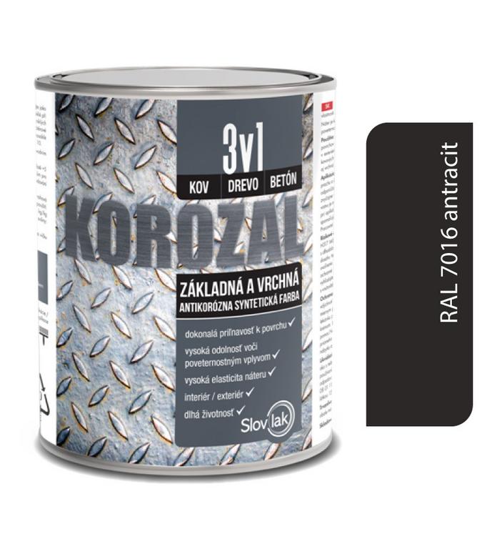 KOROZAL 3V1 RAL 7016 ANTRACIT 0,75 L