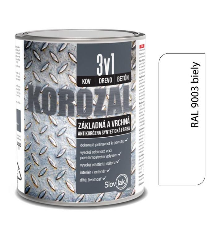 KOROZAL 3V1 RAL 9003 BIELY 2,5 L