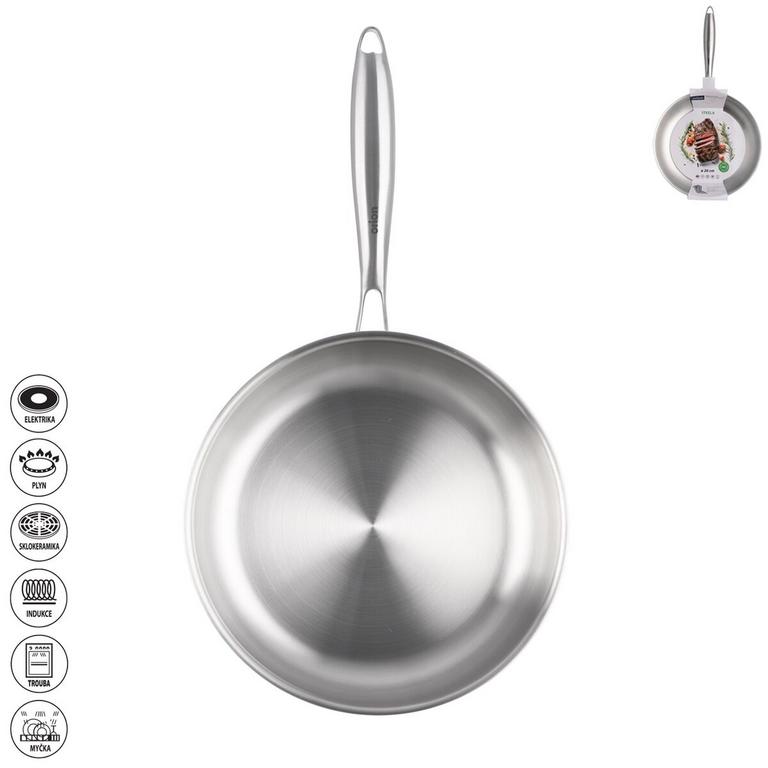 Orion Panvica Steela nerezová, priemer 26 cm