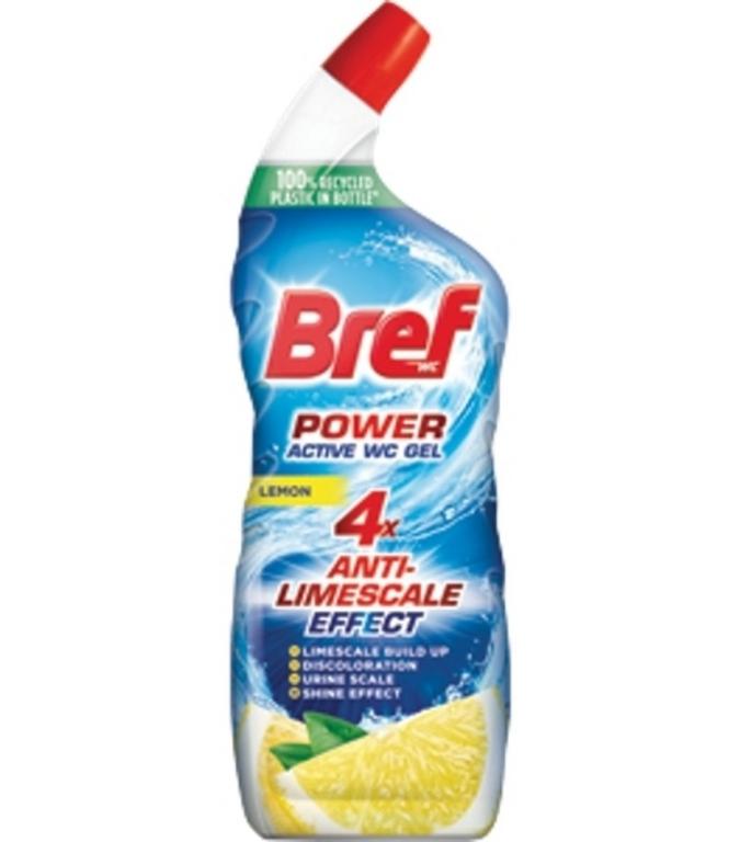 Bref Power Active WC gél Lemon, 750 ml