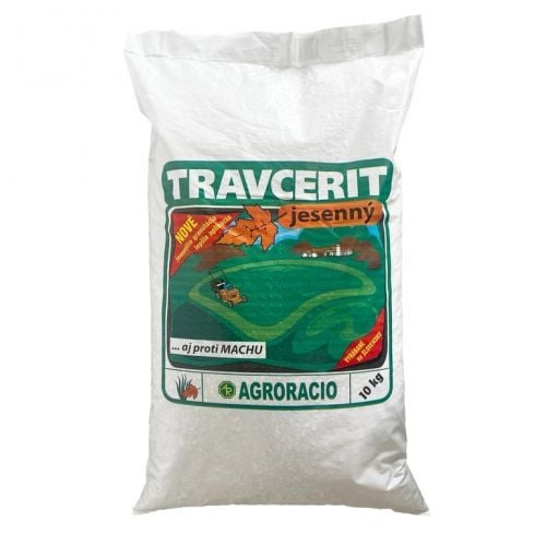 Agroracio Travcerit jesenné trávnikové hnojivo proti machu, 10 kg