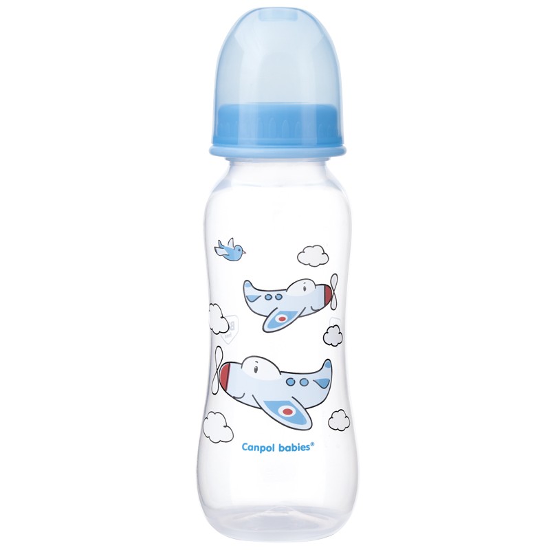 CANPOL BABIES DOJČENSKÁ FĽAŠA TVAROVANÁ PLASTOVÁ 250 ML, 1 KS