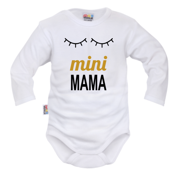 BABY NELLYS SADA MAMA A MINI MAMA TRIČKO A BODY BIELE 1 KS RÔZNE VEĽKOSTI