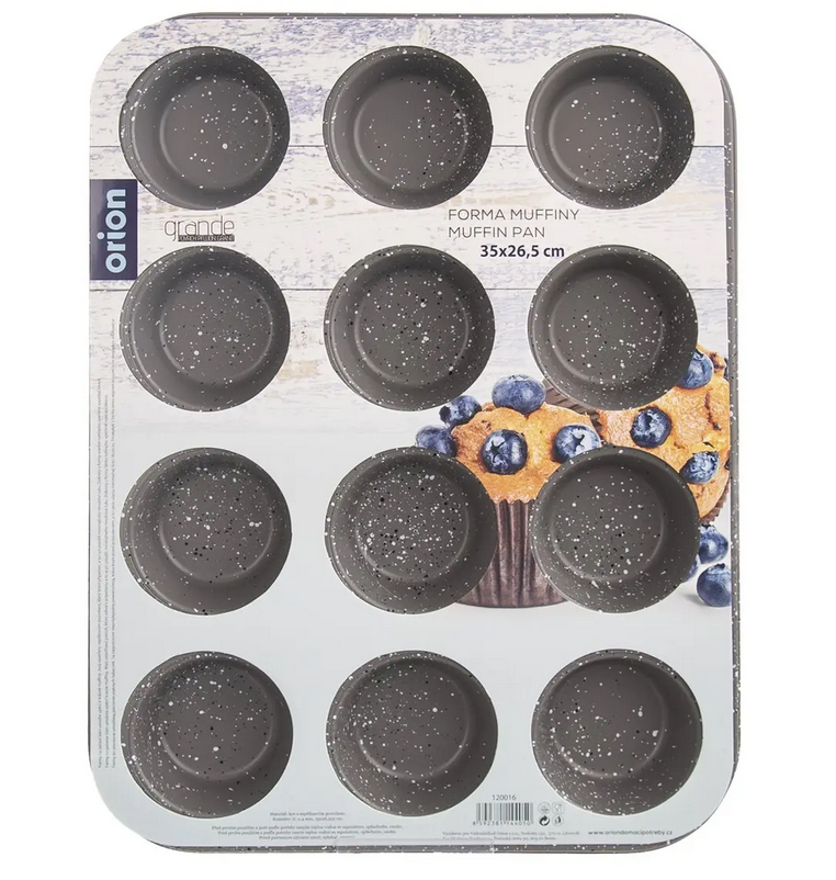 FORMA NA MUFFINY KOV/NEPRIĽNAVÝ POVRCH 12KS GRANDE