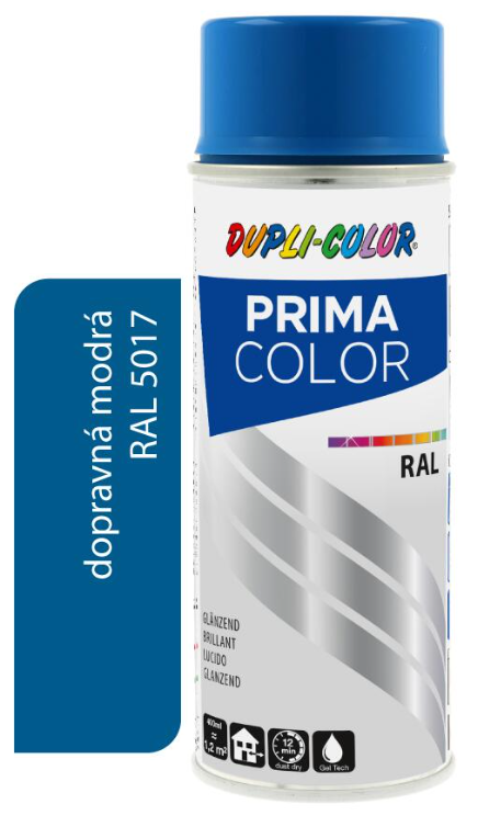 DUPLI COLOR PRIMA SPRAY RAL DOPRAVNÁ MODRÁ 5017 400ML LESK