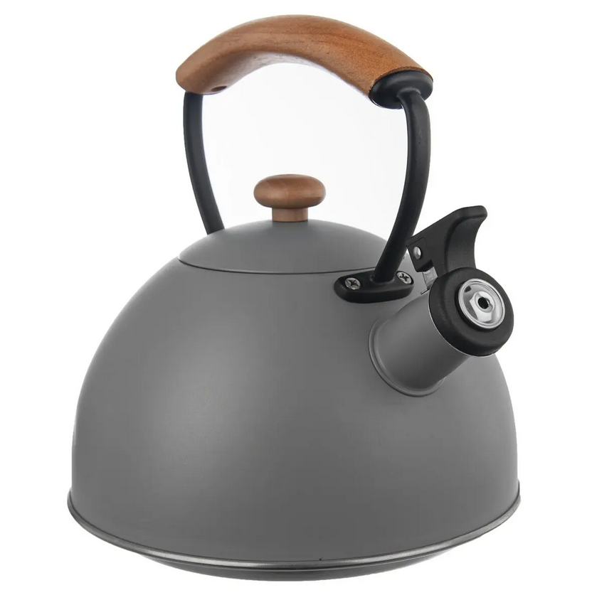 ČAJNÍK NEREZ WOODEN 2.9L PÍŠŤALKA