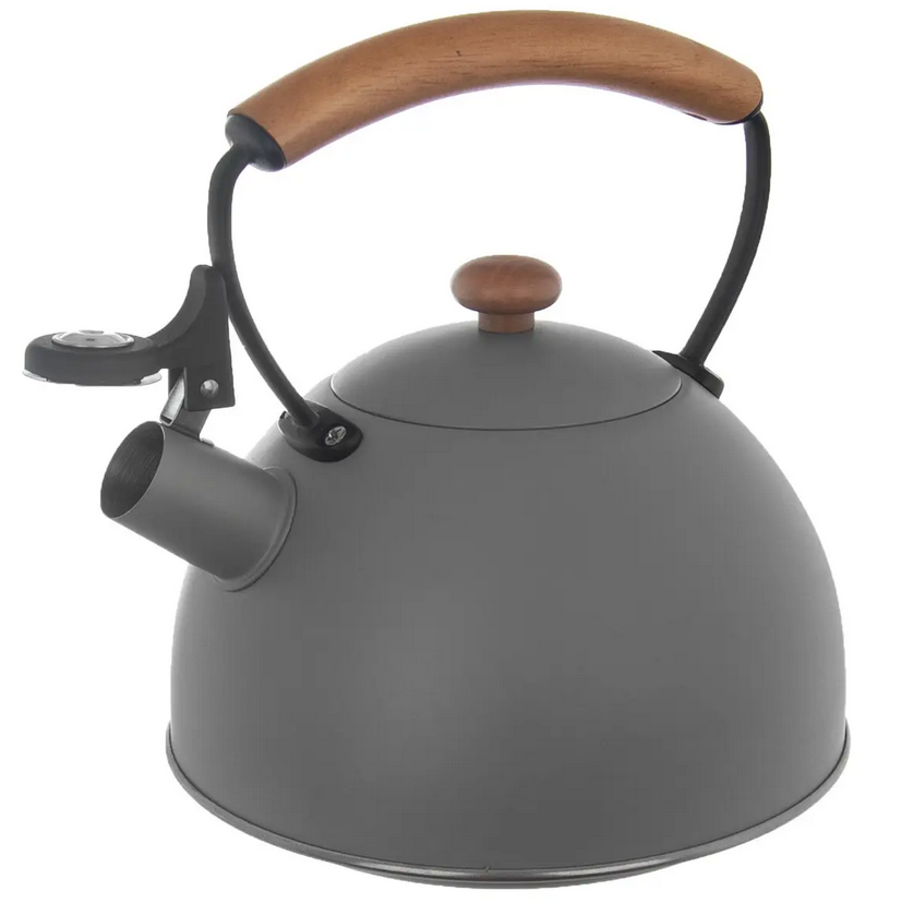 ČAJNÍK NEREZ WOODEN 2.9L PÍŠŤALKA