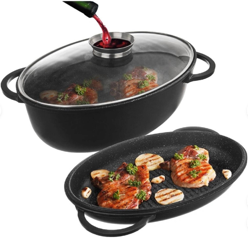 PEKÁČ GRANDE AROMA 43 X 30 X 19 CM SKLENENÉ VEKO